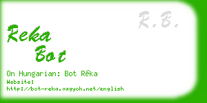 reka bot business card